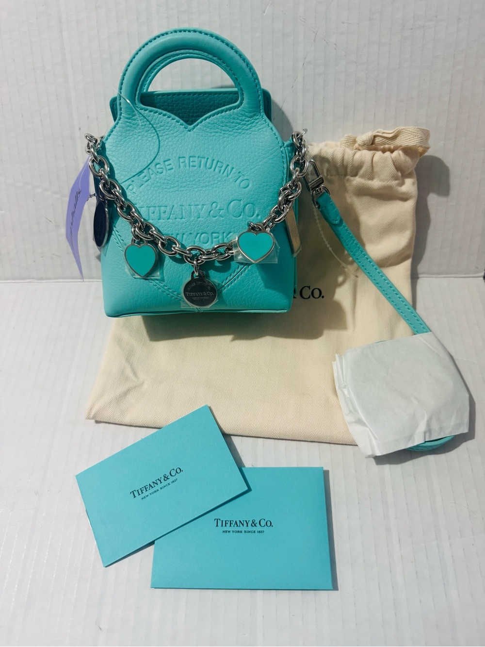 Tiffany & Co. Heart Charm micro/mini  tote bag BNWT